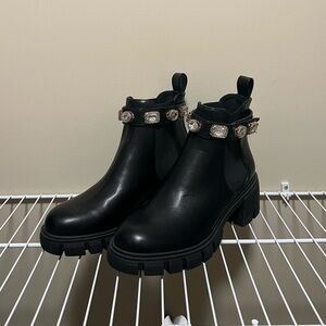 Madden Girl Black Bling Boots